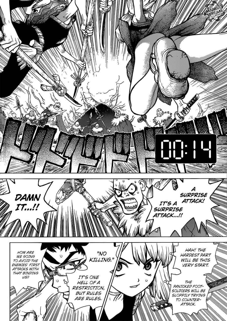 Dr. Stone Manga Chapter 75 page 4 - 20-Second Countdown scene