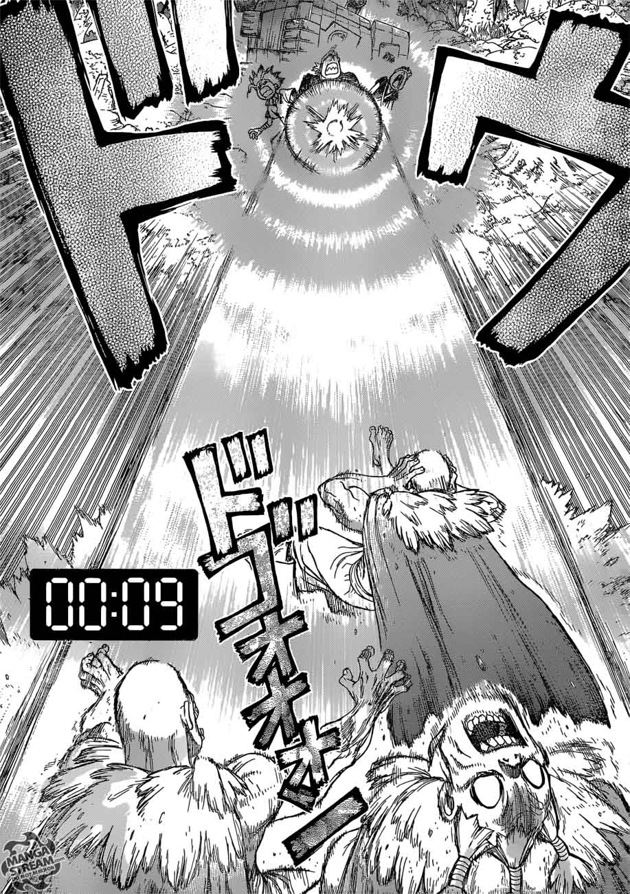 Dr. Stone Manga Chapter 75 page 9 - 20-Second Countdown scene