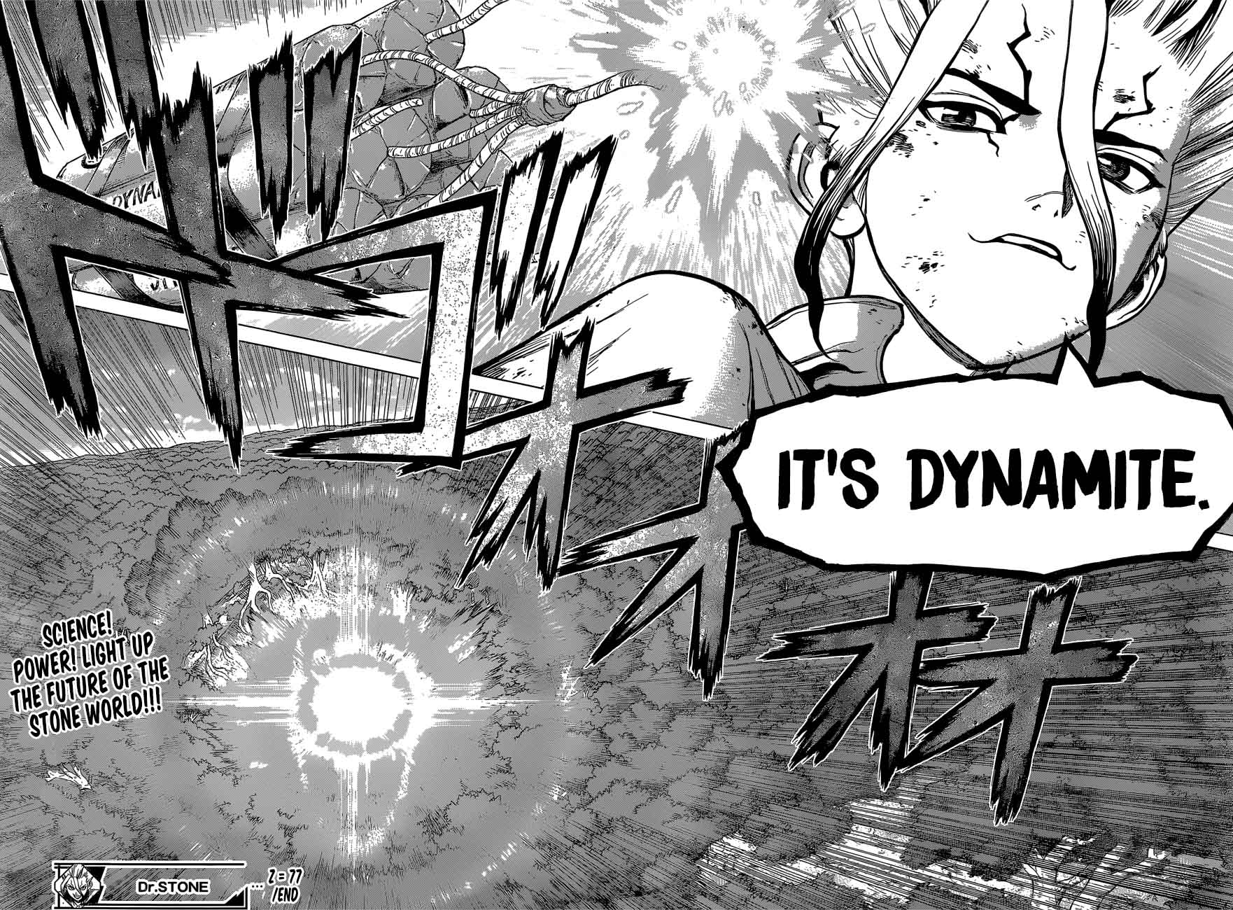 Dr. Stone Manga Chapter 77 page 20 - The Power of Science scene