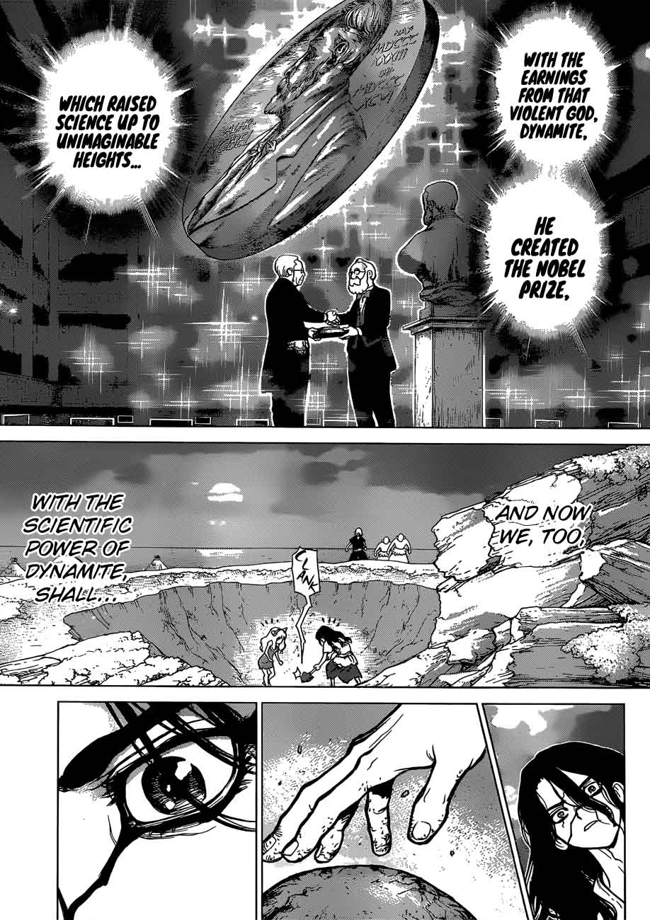 Dr. Stone Manga Chapter 78 page 16 - That Which Destroys or Saves scene