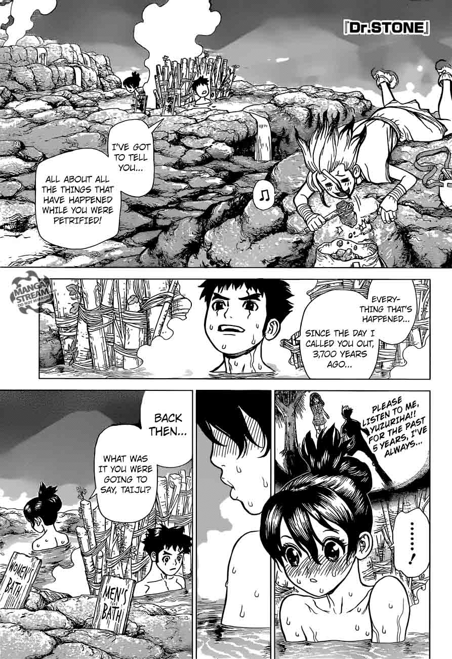 Dr. Stone Manga Chapter 8 page 1 - Raise the Smoke Signal scene