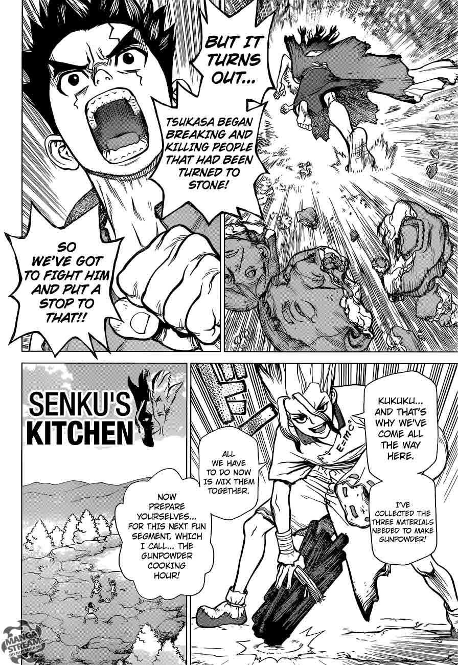 Dr. Stone Manga Chapter 8 page 6 - Raise the Smoke Signal scene