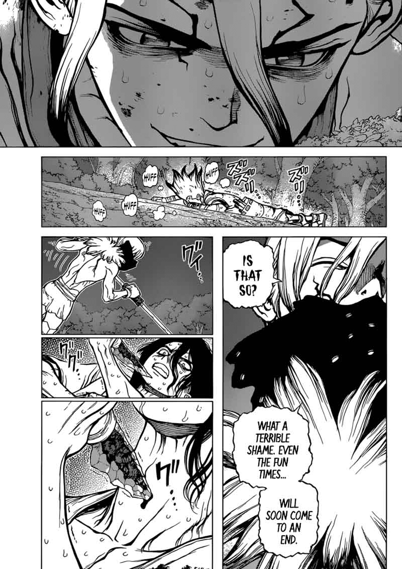 Dr. Stone Manga Chapter 81 page 12 - Fingertip scene