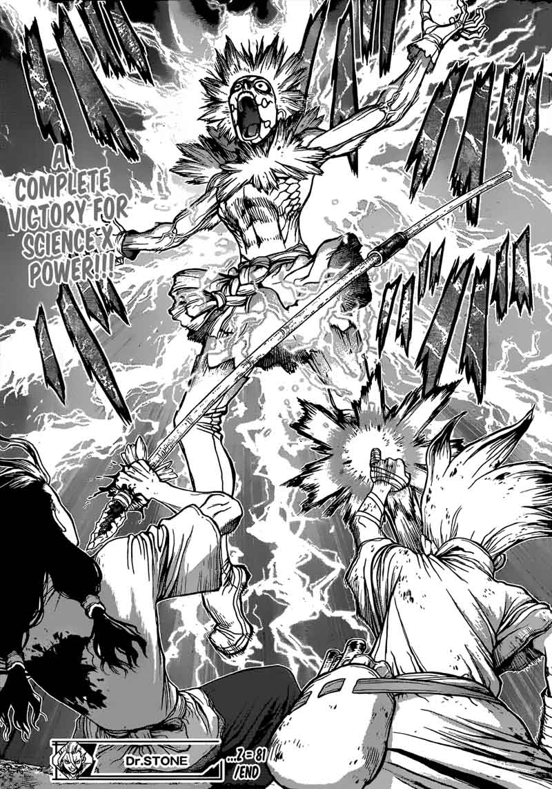 Dr. Stone Manga Chapter 81 page 16 - Fingertip scene