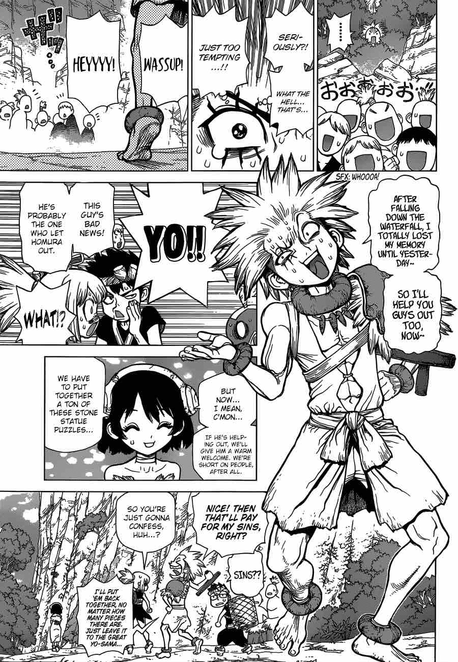 Dr. Stone Manga Chapter 82 page 10 - Epilogue of Stone Wars (End of Part 2) scene