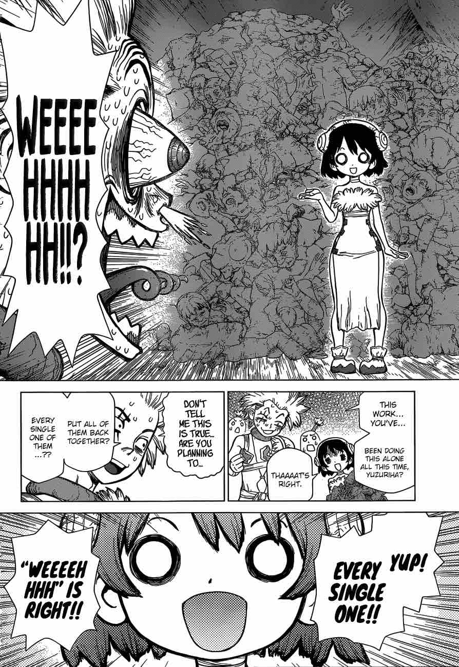 Dr. Stone Manga Chapter 82 page 11 - Epilogue of Stone Wars (End of Part 2) scene