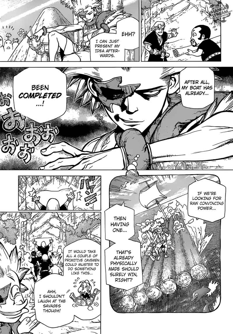 Dr. Stone Manga Chapter 84 page 11 - People = Power scene