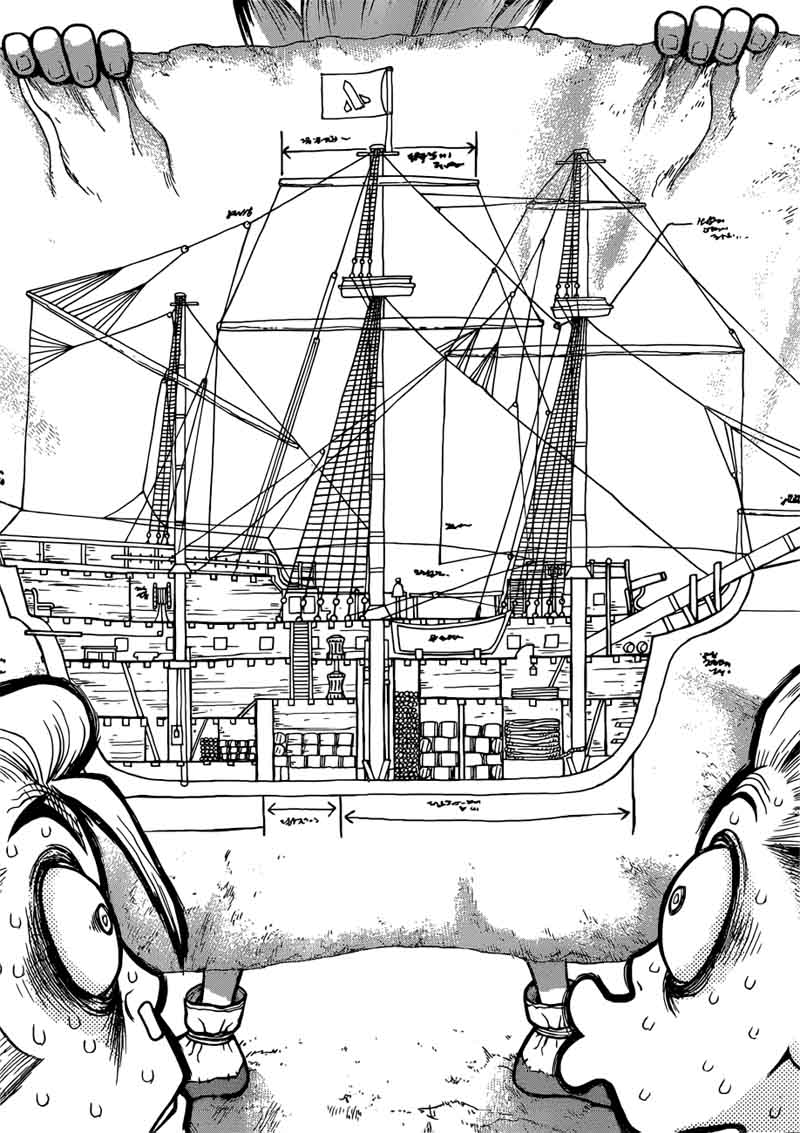 Dr. Stone Manga Chapter 84 page 14 - People = Power scene