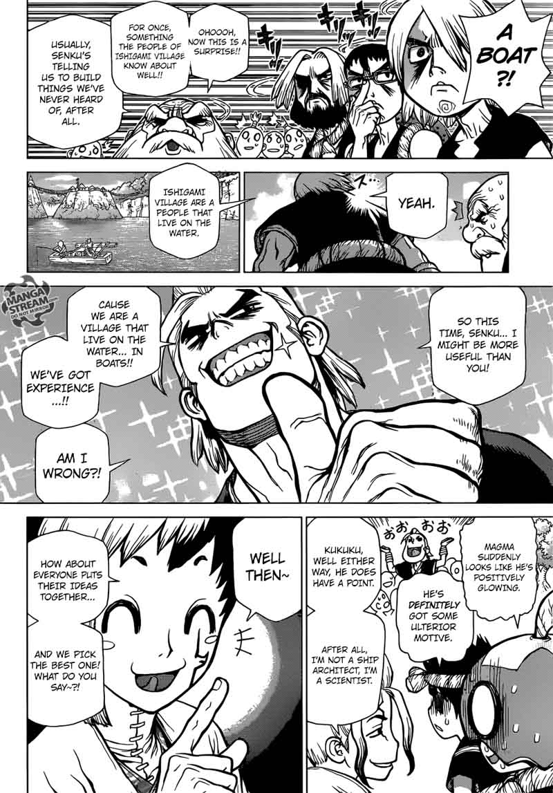 Dr. Stone Manga Chapter 84 page 6 - People = Power scene