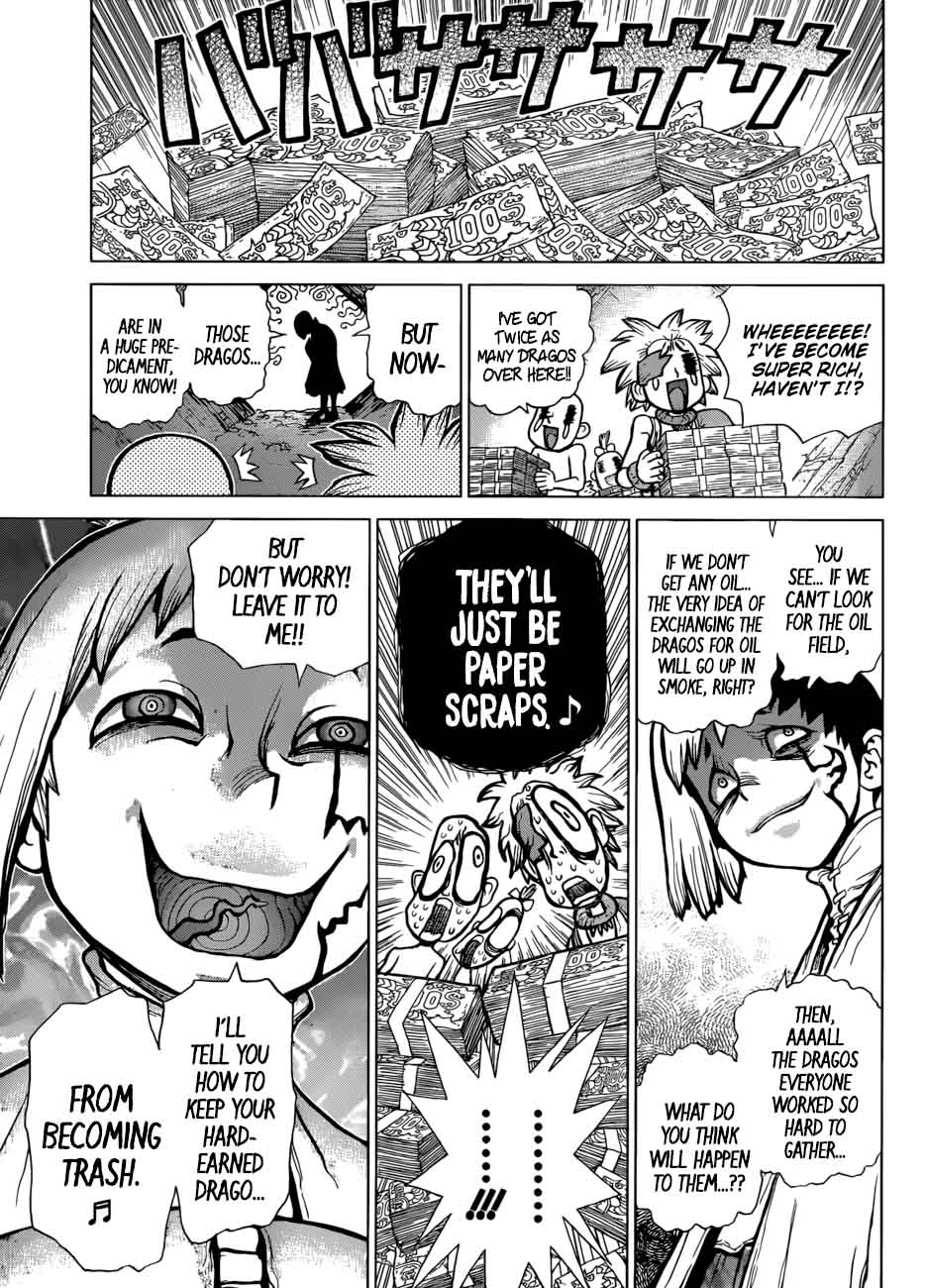 Dr. Stone Manga Chapter 86 page 15 - Money scene