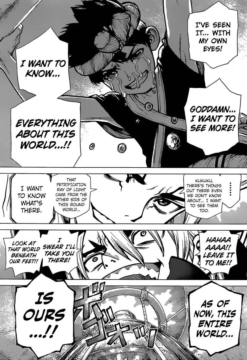 Dr. Stone Manga Chapter 88 page 15 - Wings of Humanity scene