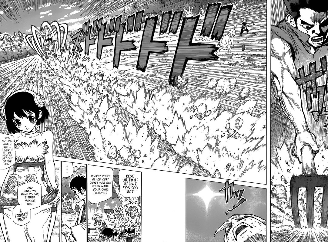 Dr. Stone Manga Chapter 91 page 6 - Need Bread? Start with Wheat scene