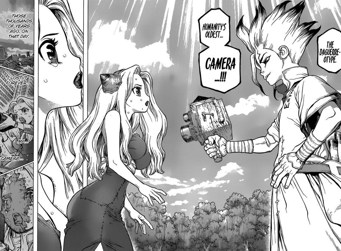 Dr. Stone Manga Chapter 93 page 9 - The First Shot Is Yours scene