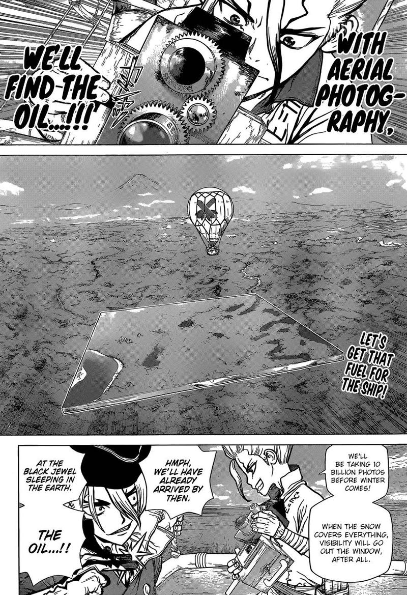 Dr. Stone Manga Chapter 94 page 2 - The Scent of Black Gold scene