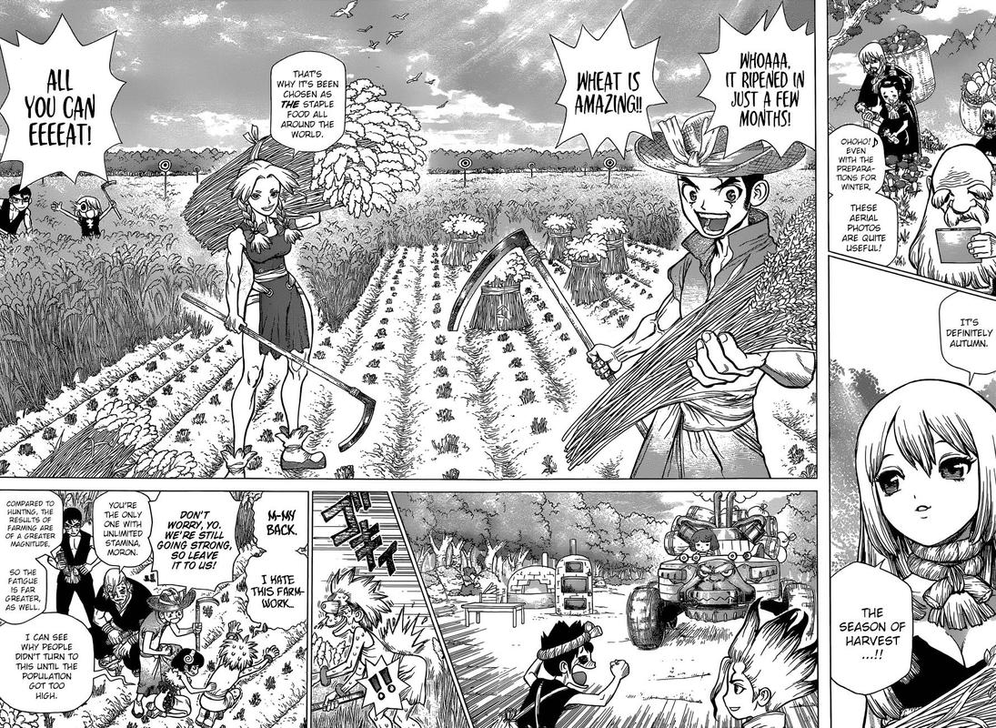 Dr. Stone Manga Chapter 94 page 4 - The Scent of Black Gold scene