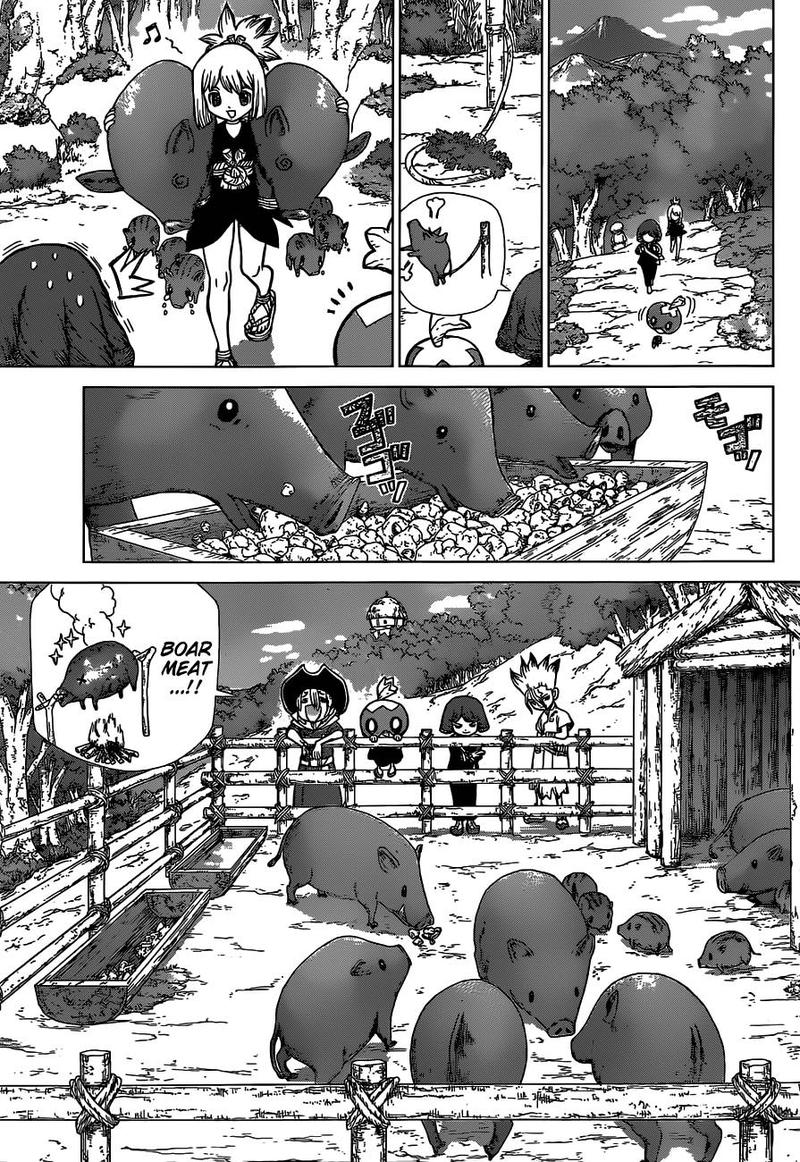 Dr. Stone Manga Chapter 94 page 8 - The Scent of Black Gold scene