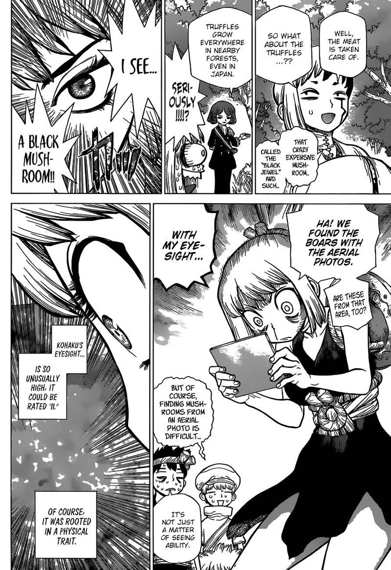 Dr. Stone Manga Chapter 94 page 9 - The Scent of Black Gold scene