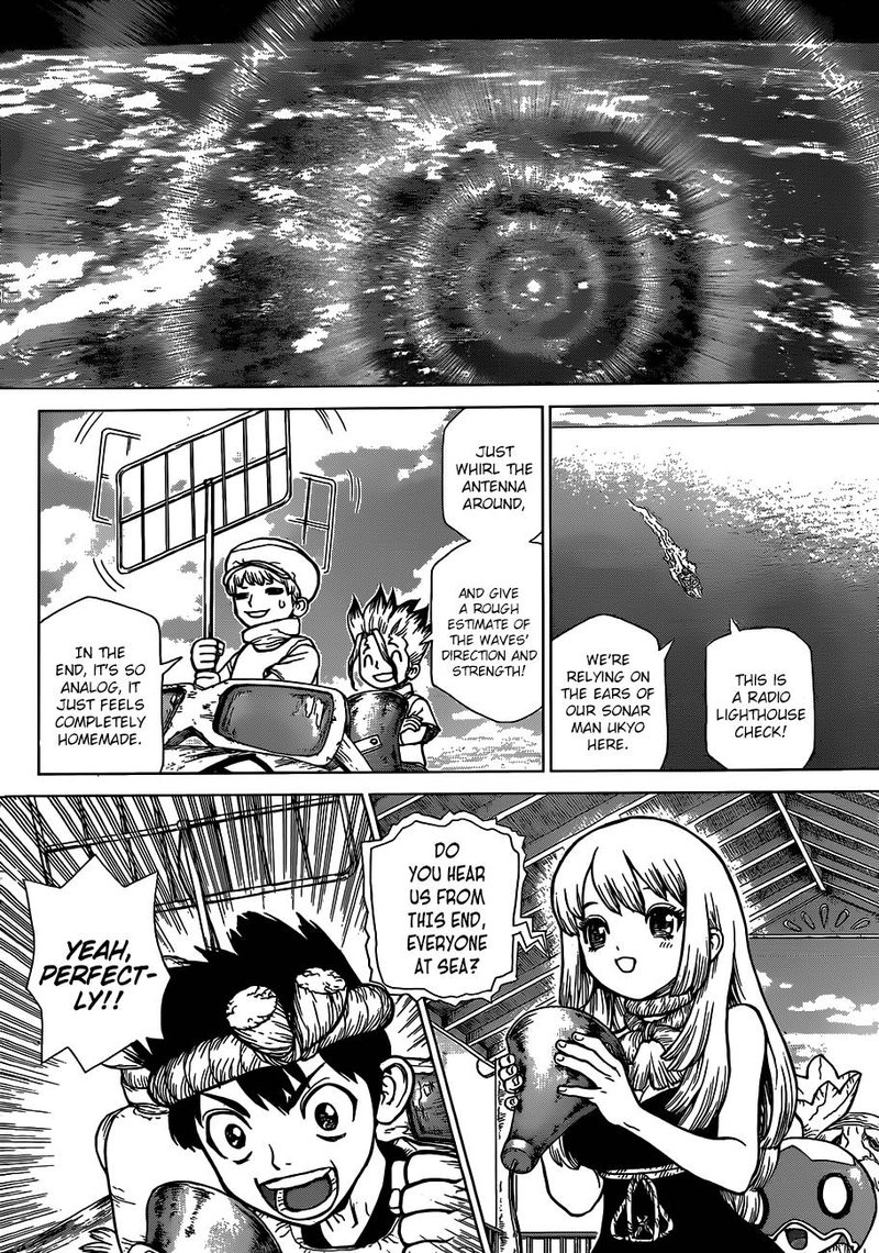 Dr. Stone Manga Chapter 95 page 15 - First Contact scene