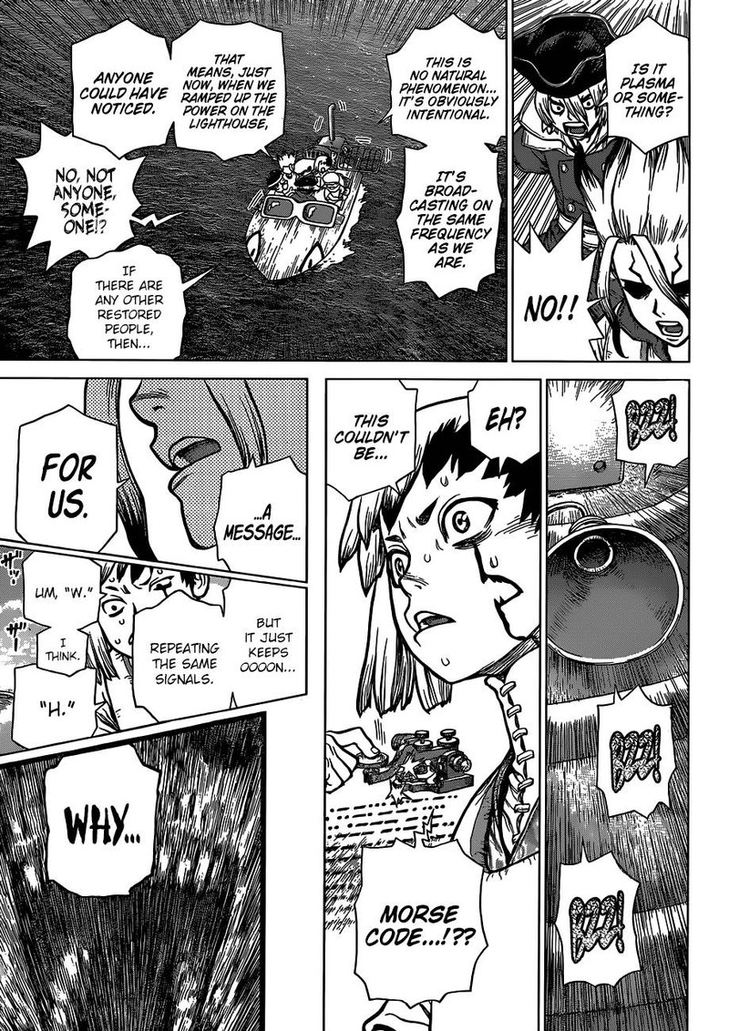 Dr. Stone Manga Chapter 95 page 18 - First Contact scene