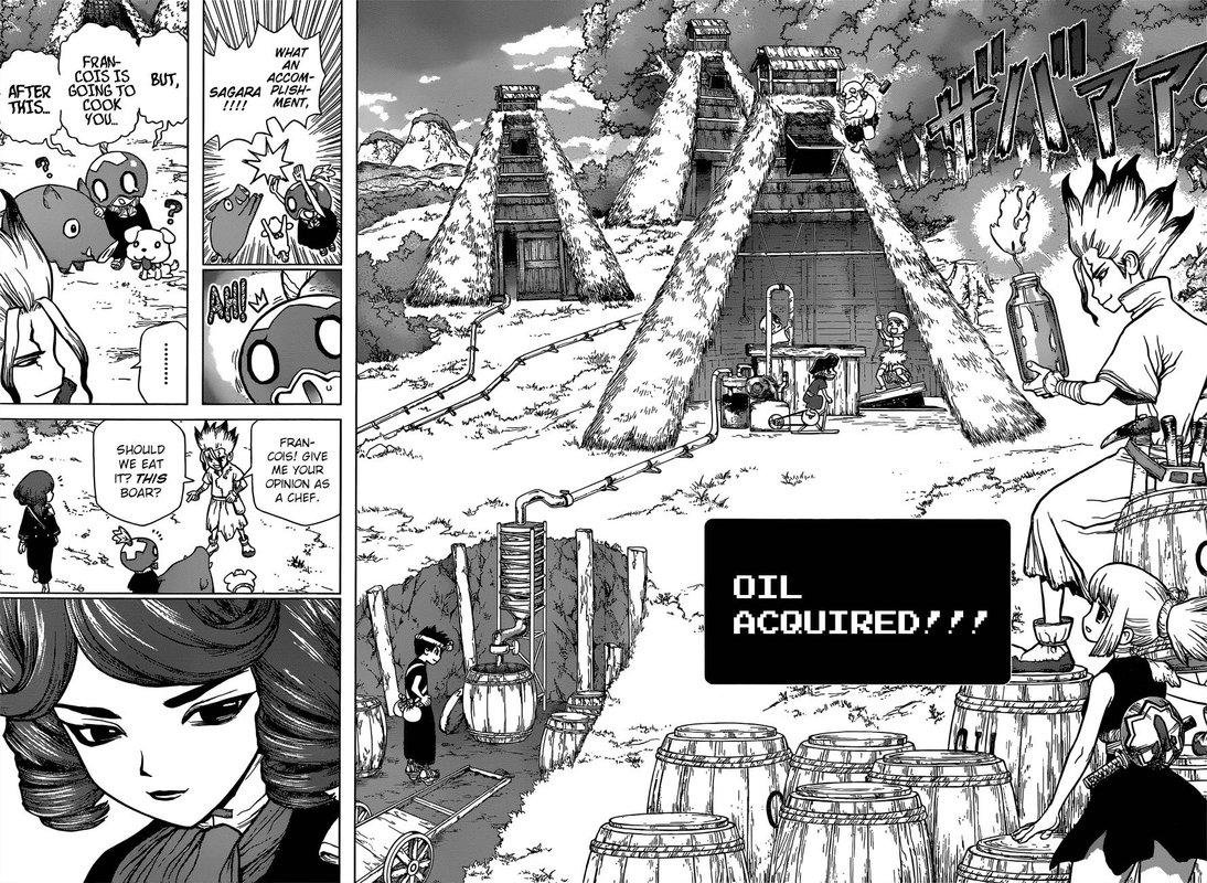 Dr. Stone Manga Chapter 95 page 7 - First Contact scene