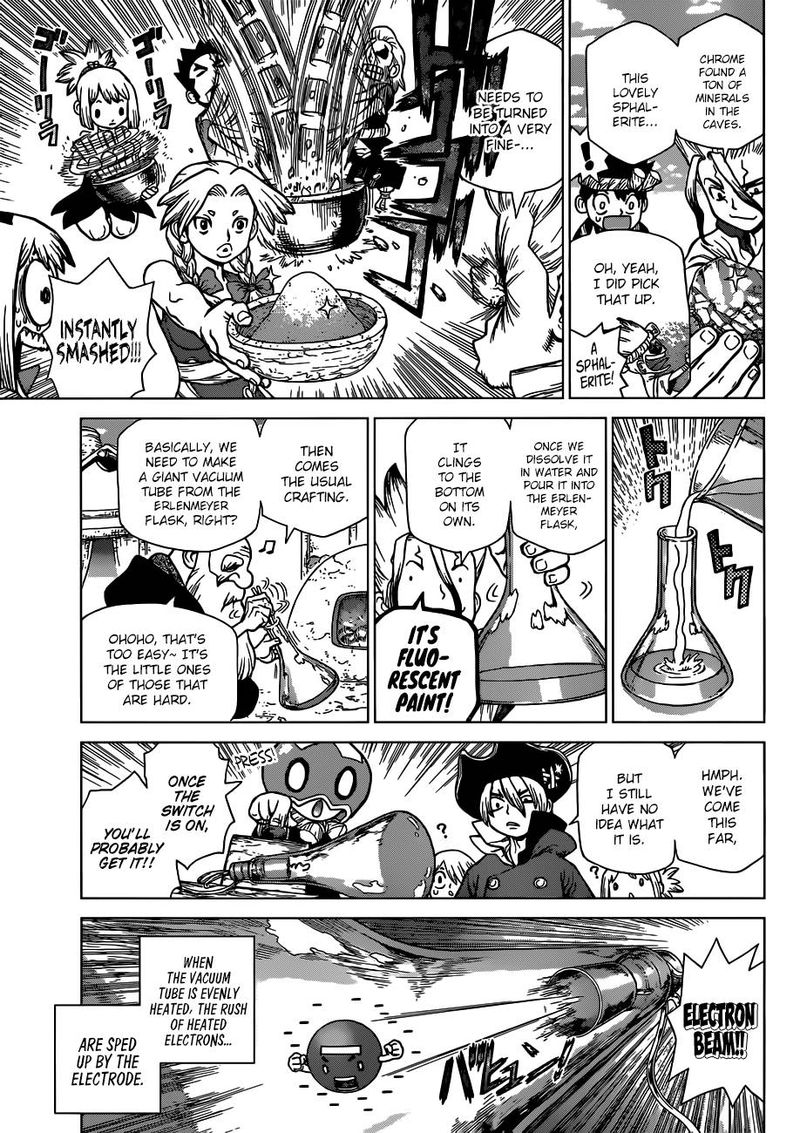 Dr. Stone Manga Chapter 96 page 9 - Eye of Science scene