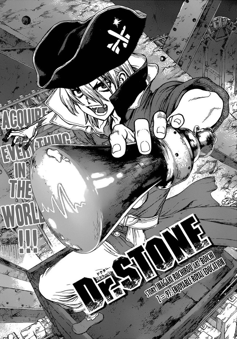 Dr. Stone Manga Chapter 97 page 1 - The Joy of Leadership scene