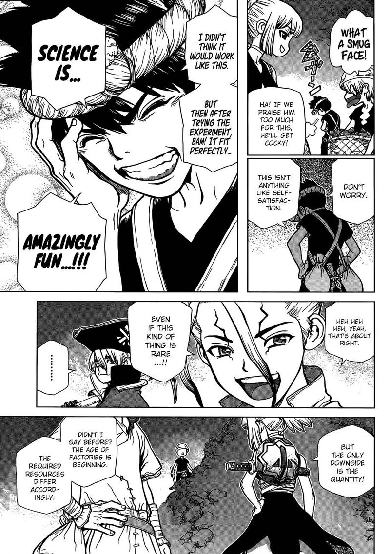 Dr. Stone Manga Chapter 97 page 15 - The Joy of Leadership scene