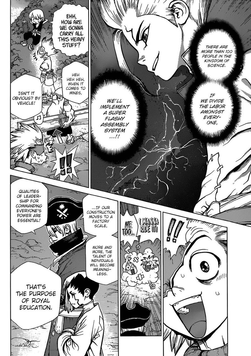 Dr. Stone Manga Chapter 97 page 16 - The Joy of Leadership scene
